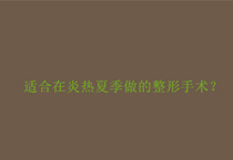 适合在炎热夏季做的整形手术？